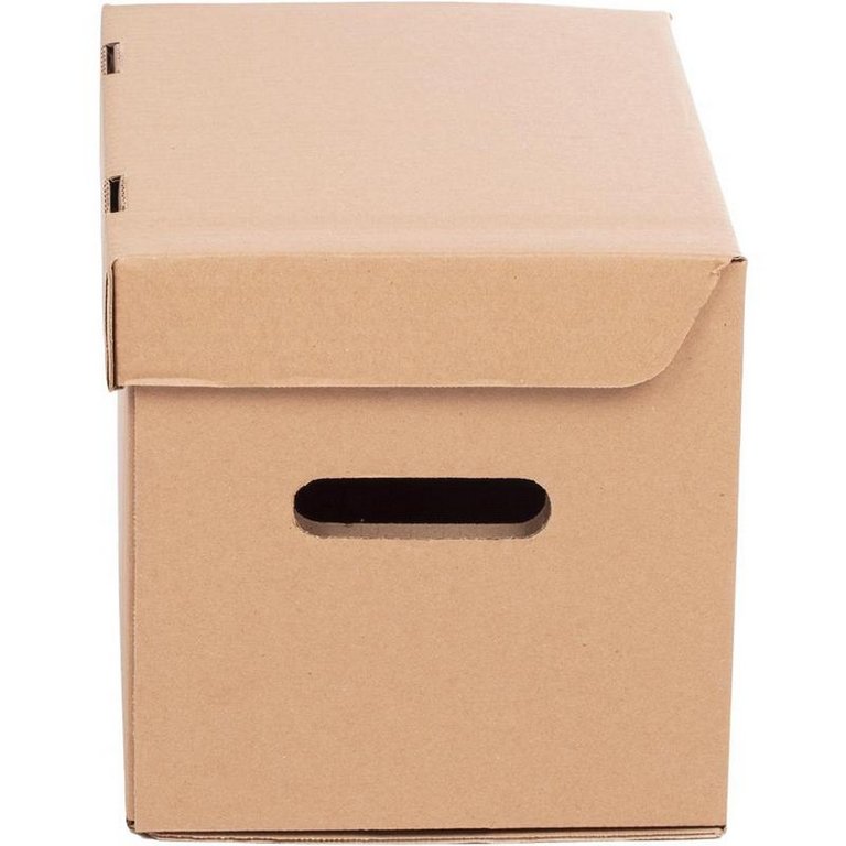 Коробка архивная 345*240*245мм, микрогофрокартон, с откидной крышкой, крафт