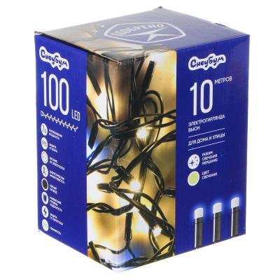 Гирлянда уличная 10м, 100 голубых ламп, 1 режим