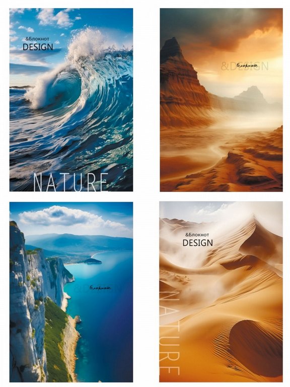 Блокнот А6  40л., 100*146 мм, на гребне Prof-Press "Дивная природа"