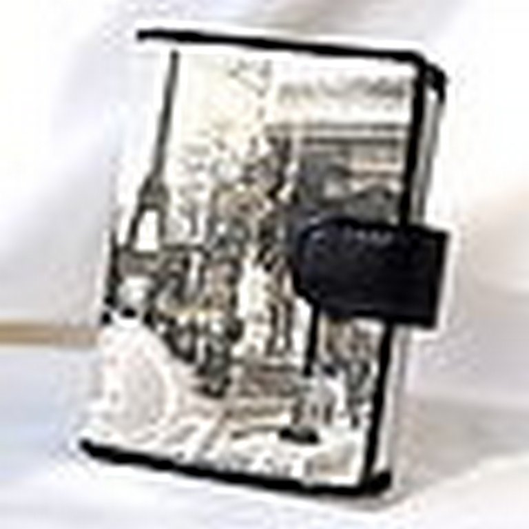 Визитница на 36 визиток "Париж акварель" 12.7*20.5см, кожа