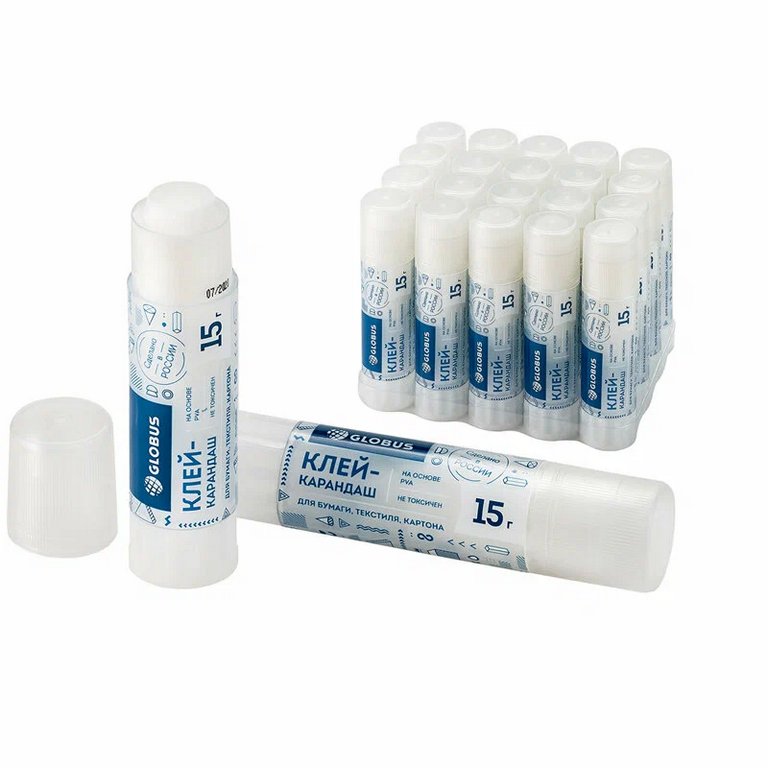 Клей карандаш Globus "Школьный" 15г 1022