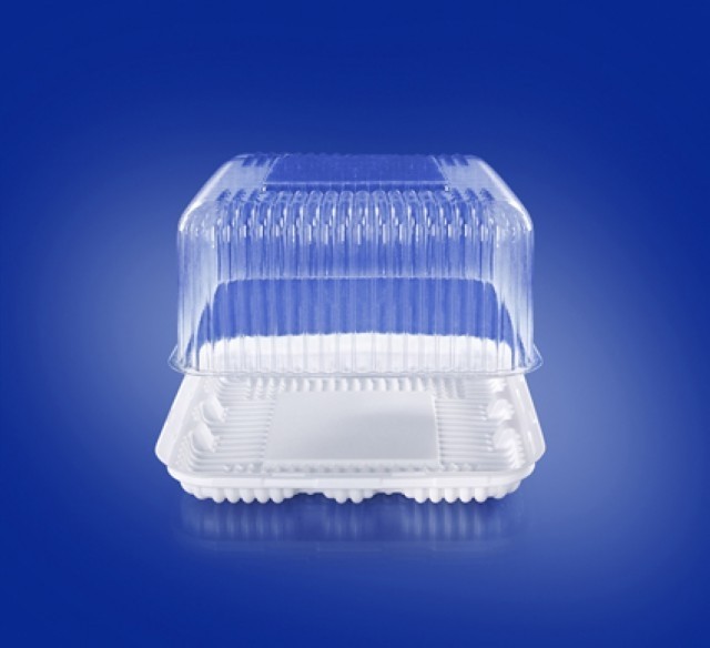 Контейнер для торта квадратный 4л.(24,3*24,3*12,9 см.)