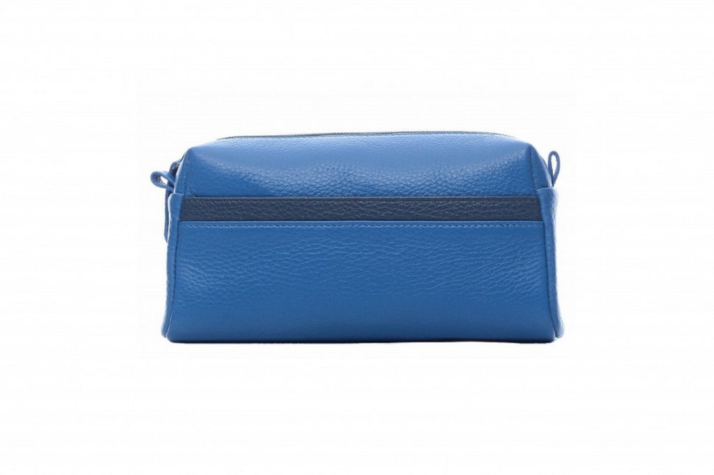 Косметичка D.Morelli "Бриенна" нат.кожа, голубая