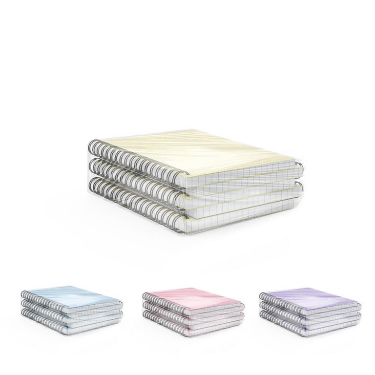 Тетрадь 80 лист кл. А6 на спирали пластиковая обложка "Pastel" ассорти