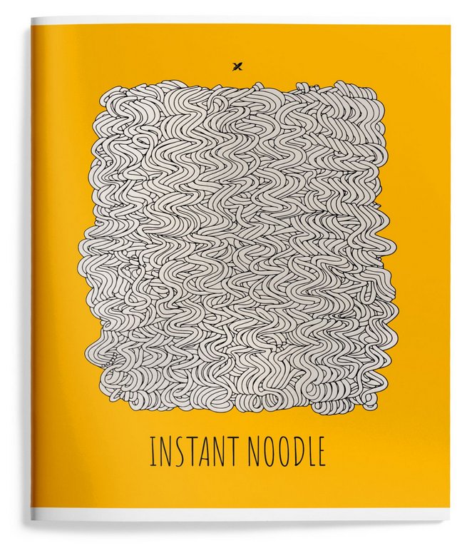 Тетрадь 48 лист кл. А5 на скрепке LOREX "PASTA POINT" мел. карт. запечатка форзаца, soft touch, лак