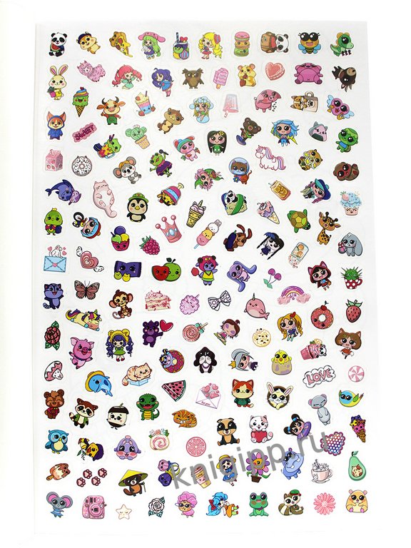 Раскраска с наклейками А3 "Кавайи" ПРОФ-пресс