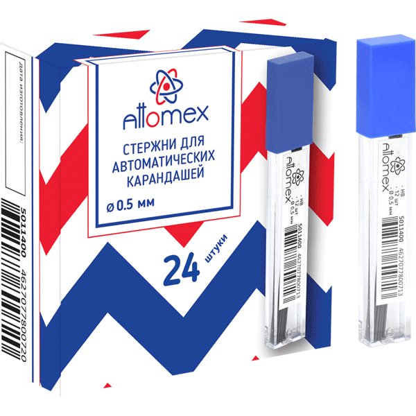 Стержни для мех. кар. 0.5 мм НВ 12шт Attomex