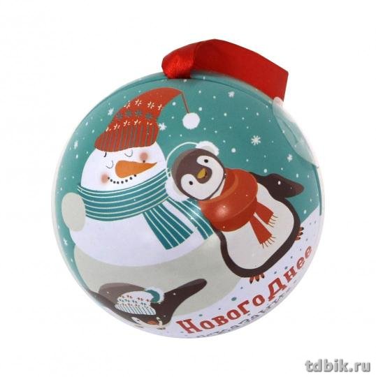 Сувенир новогодний с пожеланиями "Шар" 6,5*6,5*6,5см  металл