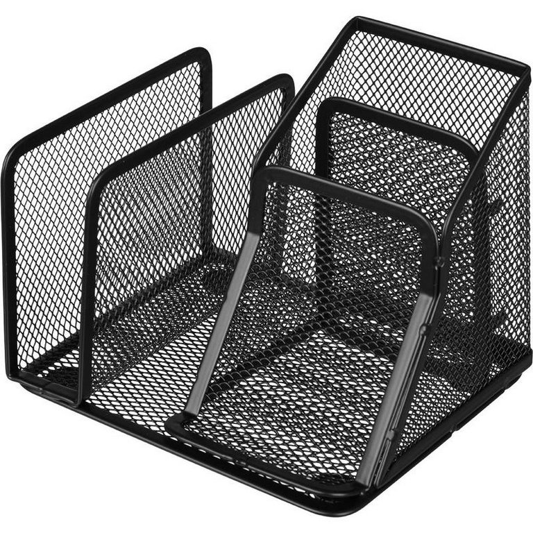 Подставка наст д/канц. принадлеж. металл, Attache 14,5*13*12,8см. 4 отделения, чёрная