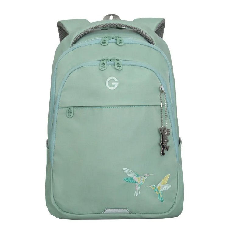 Рюкзак школьный для девочки Grizzly 29*40*18 см, мятный