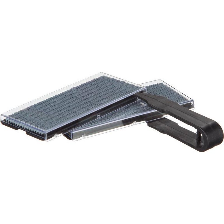 Штамп самонаборный 10/8 стр 40х60 мм 2 кассы с рамкой Attache, корпус черный