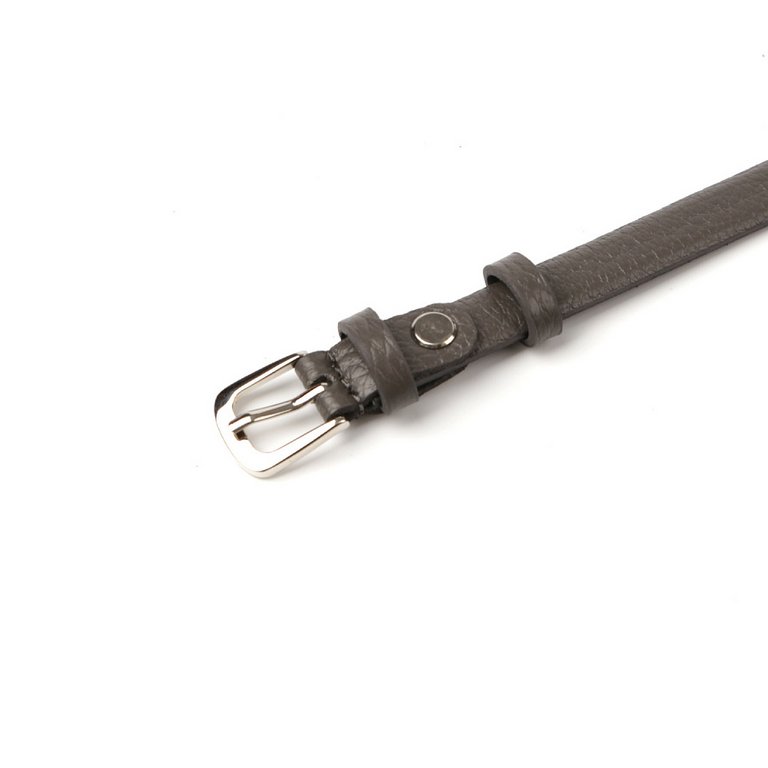 Ремень FABRETTI женский, натуральная кожа, размер 125, тем. серый