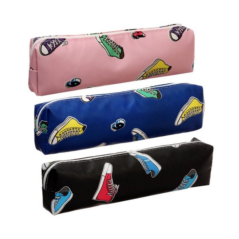 Пенал  универсальный Calligrata "Кеды" 21х2,5х6,5 см., ассорти