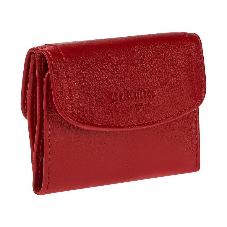 Портмоне Dr.Koffer 9,5*7,5 см, нат. кожа, красный
