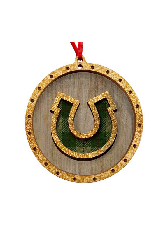 Украшение елочное из дерева "Подкова" 8*0,4см