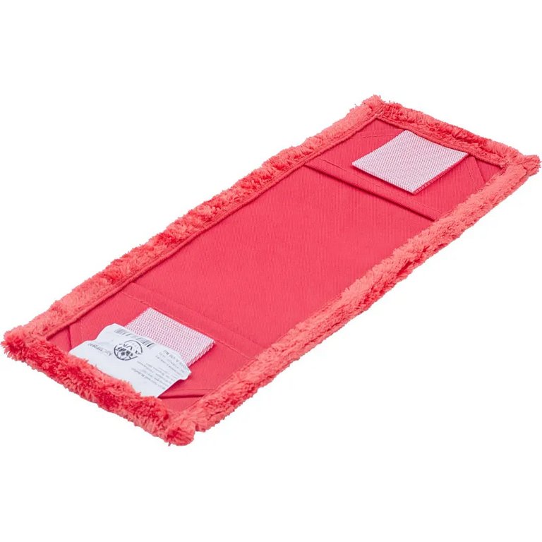 Моп для швабры (микрофибра) 40*13 см, уши/карманы цв. красный