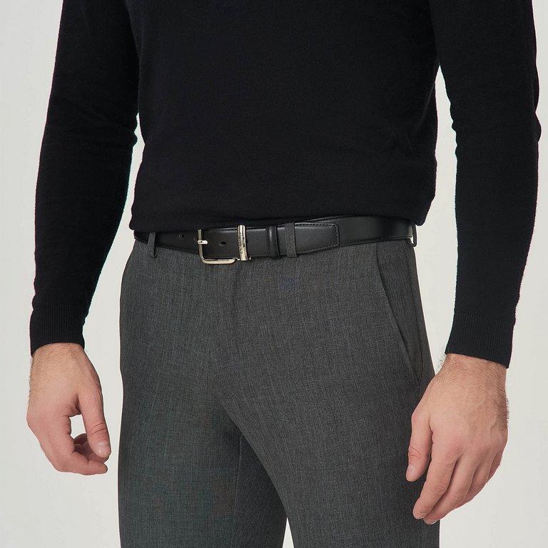 Ремень Dr.Koffer мужской нат. кожа, черный