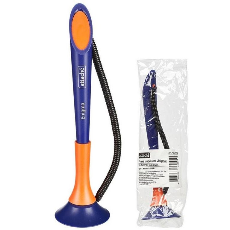 Ручка шариковая настольная синий корпус Attache "Enigma" 1,0 мм синяя (линия 0,8мм)