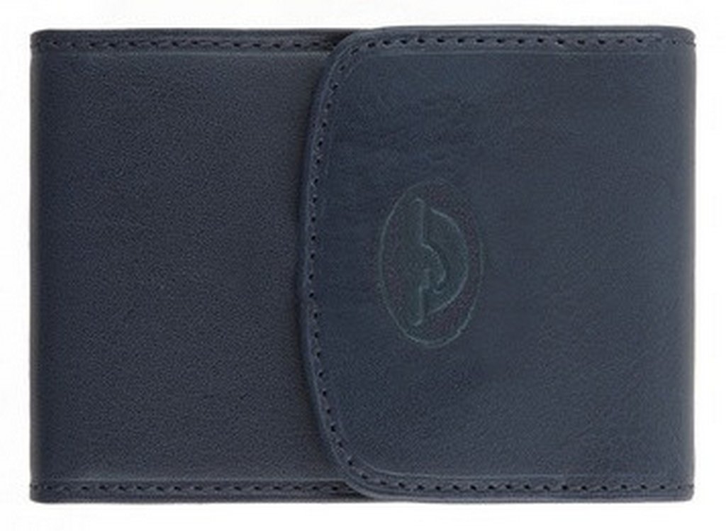 Визитница Tony Perotti 10*7см на 20 визиток, нат. кожа, цвет синий