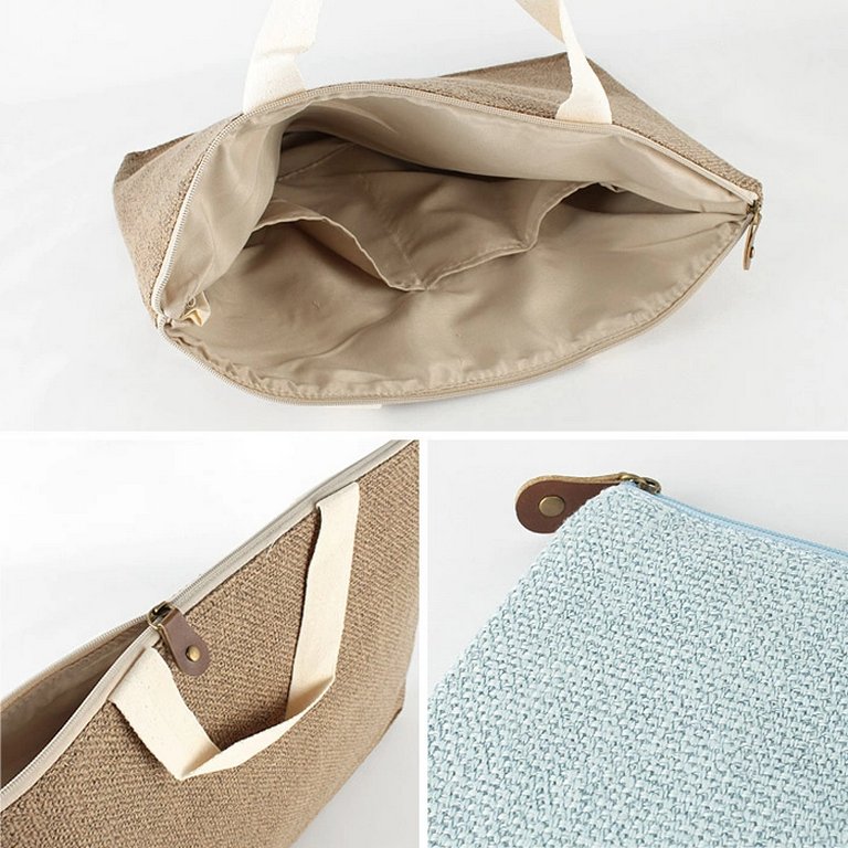 Сумка-шоппер Darvish "Холщовая" (на молнии) ассорти 33,5*25см