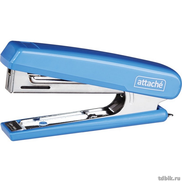 Степлер № 10 до 12л Attache синий с антистеплером