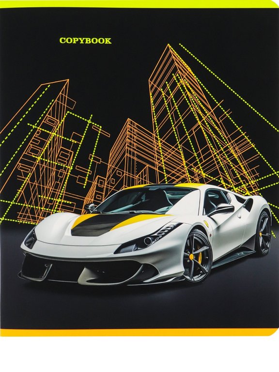 Тетрадь 48 лист кл. А5 на скрепке "АВТО И ГОРОД В ГРАФИКЕ" ассорти Collezione