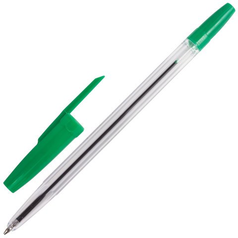 Ручка шариковая Brauberg "Line" 1,0мм зеленая (стерж.148мм, линия 0,5мм)