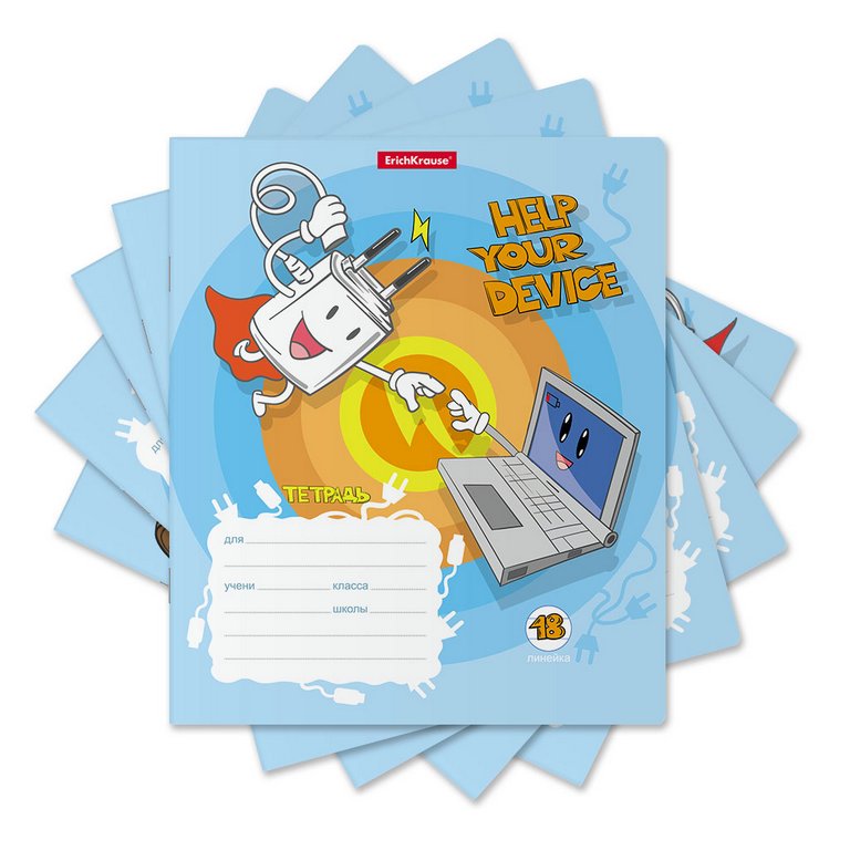 Тетрадь 18 лист лин. А5 "Smart Charger" ассорти