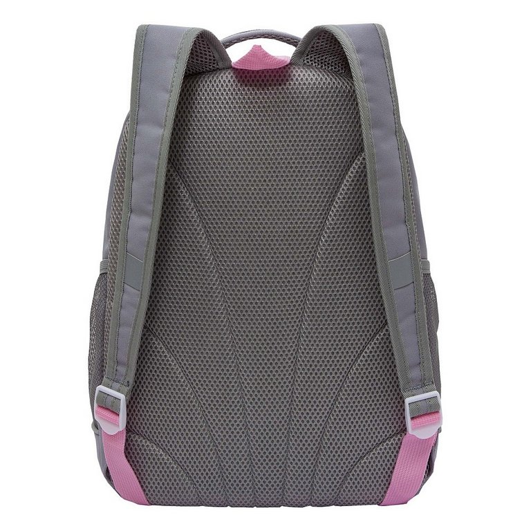 Рюкзак школьный для девочки Grizzly 28*38*18 см, серый
