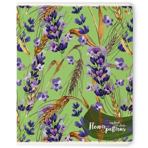 Тетрадь 48 лист кл. А5 на скрепке "ЦВЕТЫ И КОЛОСКИ"  5 ВИДОВ