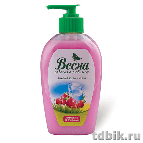 Мыло жидкое Весна с дозатором в ассорт., 280 мл.