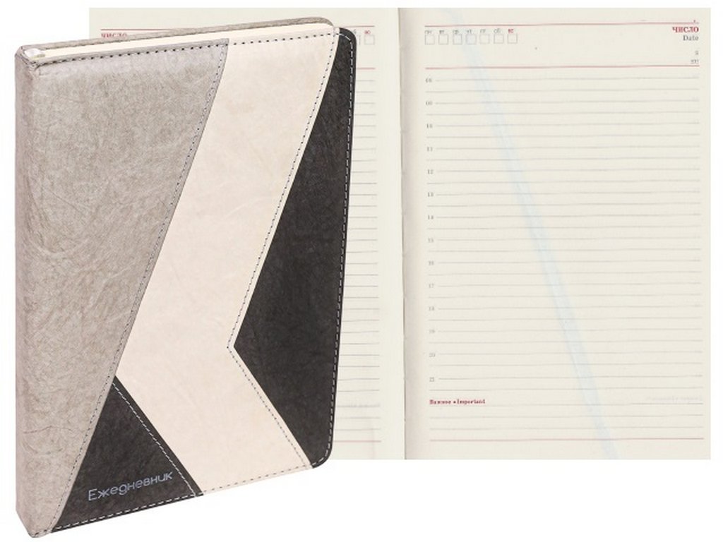Ежедневник без дат 148*210 мм Collezione "КРАФТ-СТИЛЬ. ЧЕРНЫЙ" 136л., кожзам, софт-тач, ляссе