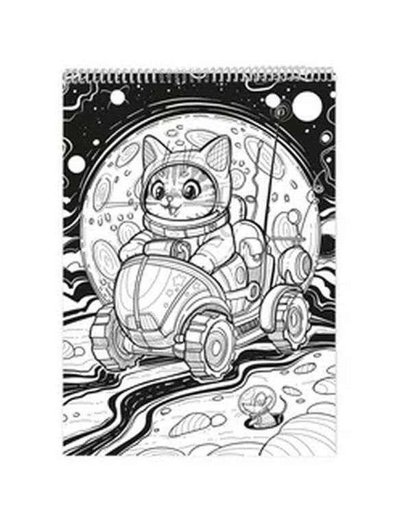 Раскраска А3 "Коты в космосе" 16 стр. ГЕОДОМ