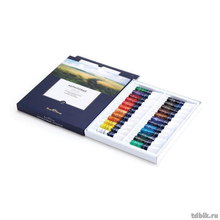 Краски акриловые 24 цв. 12мл Bruno Visconti в коробке-пенале