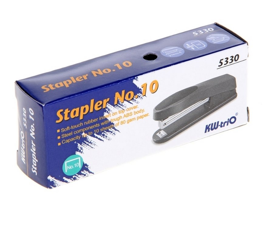 Степлер № 10 до 12л KW-trio ассорти