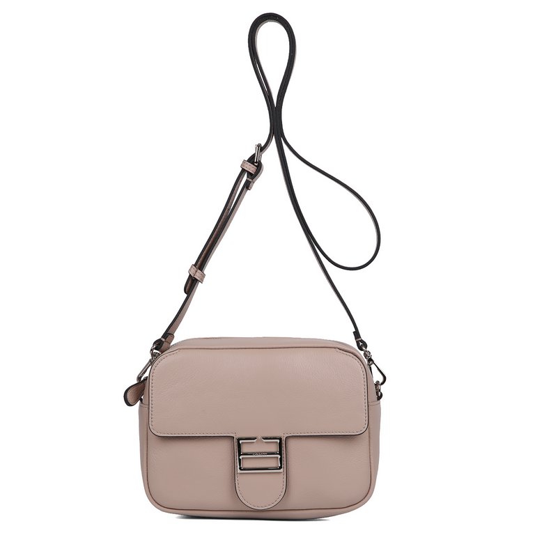 Сумка женская FABRETTI 23х17х9 см, нат. кожа, бежевый