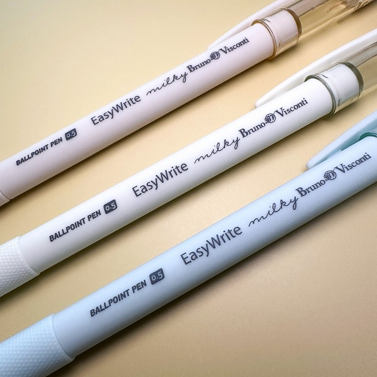 Ручка шариковая BV Easy Write "Milky" резин.упор 0,5мм синяя