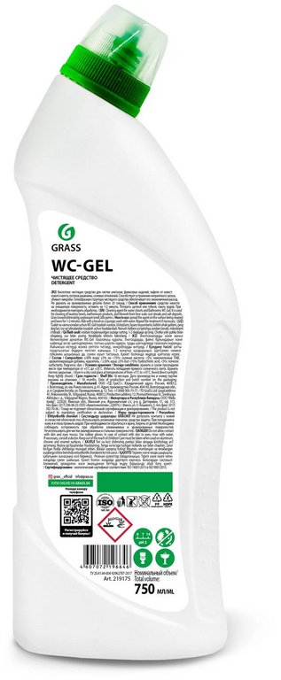 Средство для сантехники WC-GEL 750 мл., гель, утенок (GRASS)