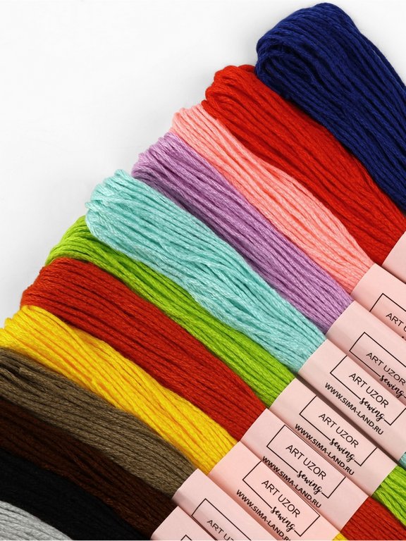 Набор ниток мулине 8 м, 24 шт ART UZOR