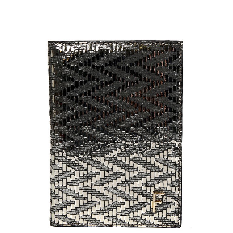 Обложка для документов FABRETTI женская, нат. кожа, 10*13,5*1,5см, золотой