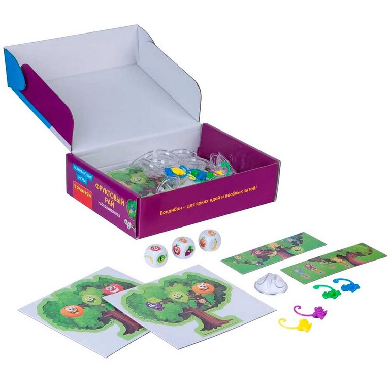 Игра настольная  .4+ "Фруктовый рай" (1-4 игрока) Bondibon