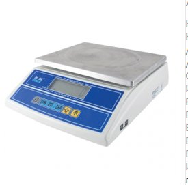 Весы фасовочные MERCURY M-ER 326FL-15.2LCD(0,05-15кг),дискретность 2г,платформа 280x235мм,б/стойки