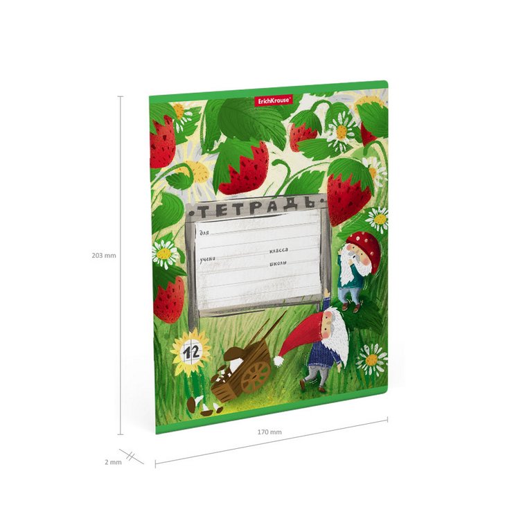 Тетрадь 12 лист кл. А5  "Гномики"