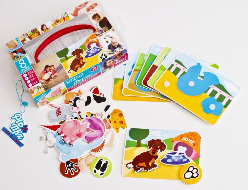 Игра обучающая  Природа с липучками "Веселая ферма" 1,5+ Pic'nMix