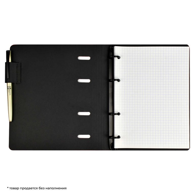 Папка обложка для сменных блоков тетрадей А5+ "Хард оливковый" кожзам, на кольцах