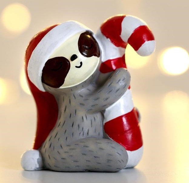 Сувенир новогодний "Ленивец" 9см, Зимнее волшебство