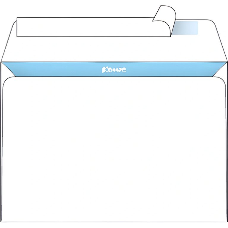 Конверт  из белой бумаги С6 (114*162мм) с клеевым слоем, 80г/м2