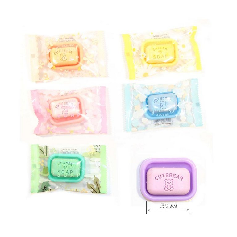 Ластик "Мыло в мыльнице" 4см