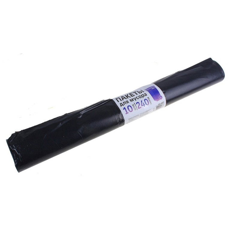 Мешки для мусора 240л. 10 шт/рул (40 мкм) ПВД Grifon 90*140 см. черные