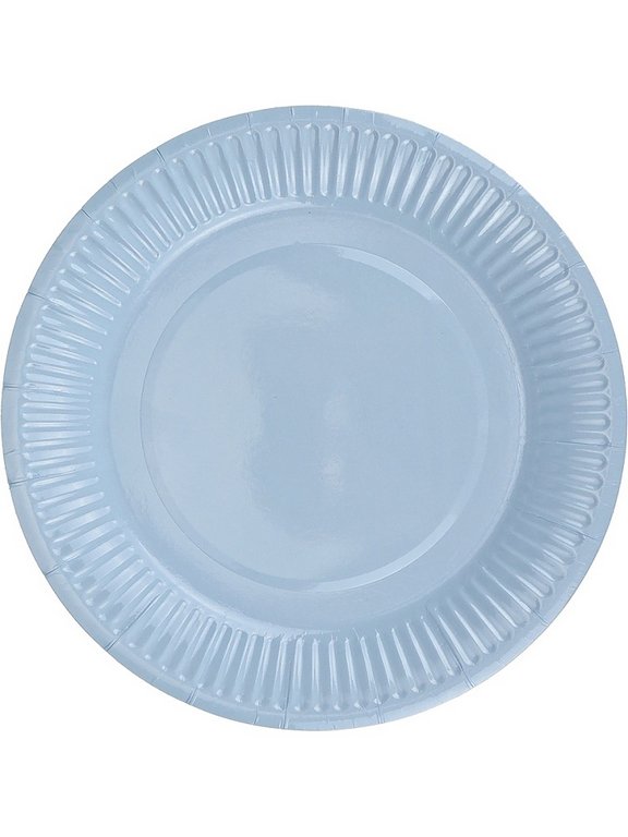 Тарелка картон d180 50 шт/уп, цв. голубой